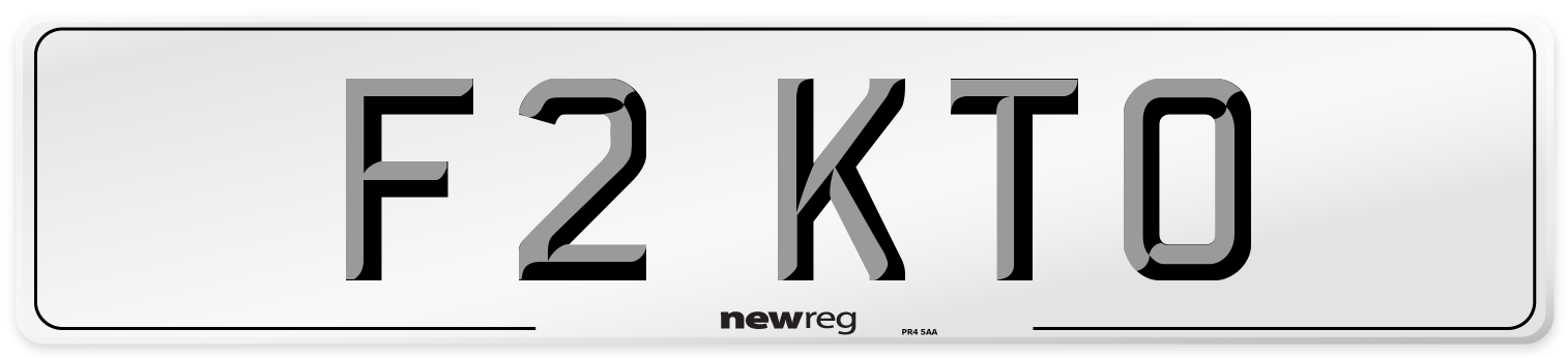 F2 KTO Number Plate from New Reg